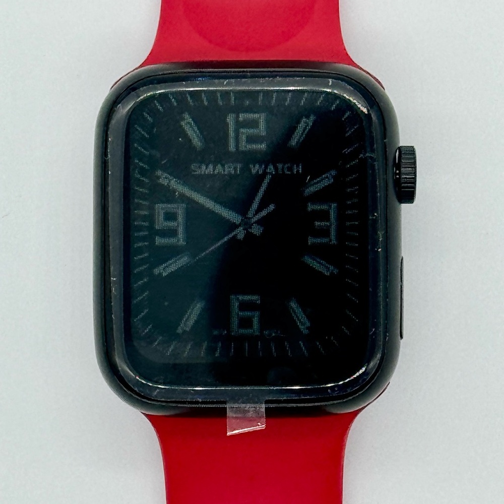 High-End Great Quality Designer Sporty Red Smartwatch w/Red Wireless Earbuds